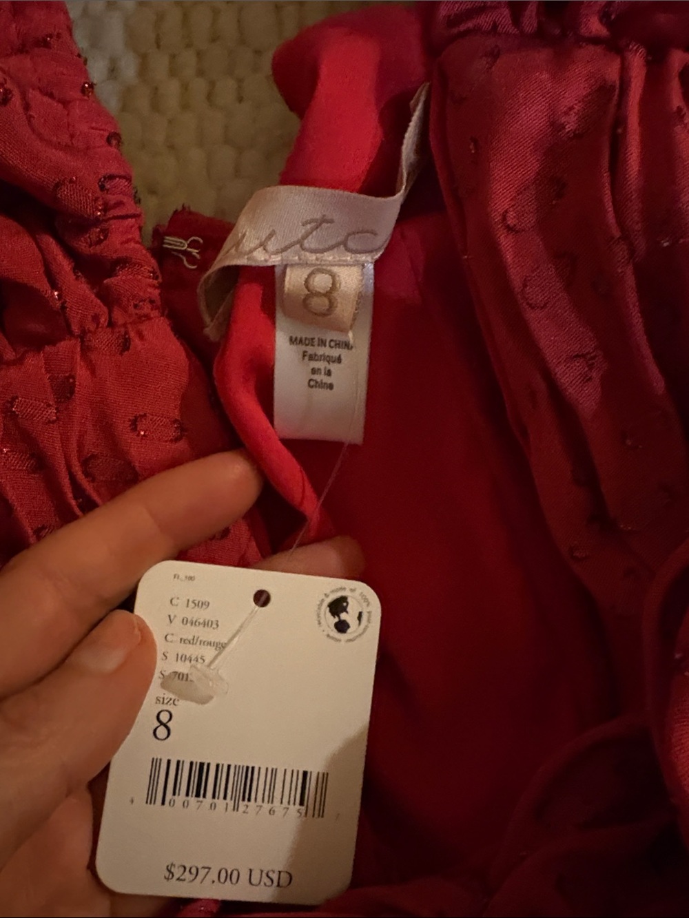 Hutch Raspberry Pink Ruched Off-Shoulder Mini Dress Sz. 8 - Picture 8 of 9